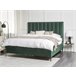 Beliani Cama com armazenamento Veludo SEZANNE 190x215 Rosa