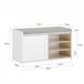 Banco de sapatos com 1 porta SoBuy FSR109-WN 80 Branco