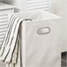 Armário alto de banho com 1 cesto para roupa suja BZR124-W SoBuy Branco