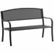 Banco de Exerior Aço Outsunny 127x60 Preto