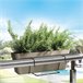 Jardineiro de 40 cm com suporte de fixação curva Terracota