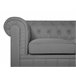 Beliani Conjunto de sofás CHESTERFIELD Cinza Claro