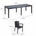 Sala de estar exterior em PVC Antracite