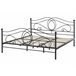 Beliani Cama com estrado Metal LYRA 182x209 Preto