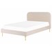 Beliani Cama com estrado Veludo FLAYAT 193x215 Bege
