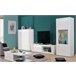 Aparador alto DUNE 2 portas com led branco brilhante Branco Brillo