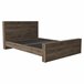 Base de cama completa Galanto, com moldura Castanho