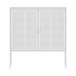 Aparador Castelli com 2 portas de aço perfuradas Branco