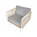 Beliani Conjunto lounge SENISE Branco/cinza