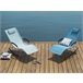 Beliani Cadeira lounge/relax CARANO Azul