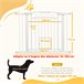 Barrera de Segurança para Cães Acero e PA PawHut Branco