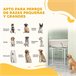 Barreira de Segurança Cães Aço e PA PawHut Branco
