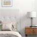 Cabeceira para Cama MDF, Linho e Espuma HOMCOM, casa - quarto Branco