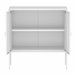 Aparador Castelli com 2 portas de aço perfuradas Branco