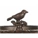 Beliani Fuente de bano para pájaros SWALLOW Castanho
