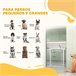 Barrera de Segurança para Cães Aço e PA PawHut Branco