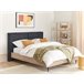 Beliani Cama com estrado Poliéster IZERNORE 187x215 Cinza Escuro