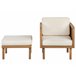 Beliani Conjunto lounge Madeira de acácia BARATTI Creme