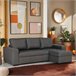 Chaise longue de pele sintética com cama HARRY Branco