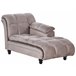 Beliani Chaise longue Poliéster LORMONT Cinza Escuro