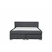 Beliani Cama continental Poliéster ADMIRAL 170x210 Cinza Escuro