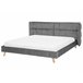 Beliani Cama com estrado Veludo SENLIS 254x220 Bege