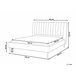 Beliani Cama com estrado Veludo MARVILLE 162x225 Areia