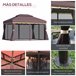 Pérgola de Jardim Alumínio e Poliéster Outsunny 390x290 Castanho