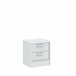 Mesa de cabeceira 2 gavetas cor branca LEADER  Branco