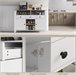 Aparador de Cozinha MDF HOMCOM, casa - móveis de armazenamento Branco