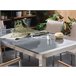 Beliani Mesa de refeição GROSSETO 90x180 Cinza Escuro