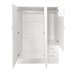 Armário de 3 portas com efeito madeira Branco