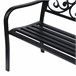 Banco de Jardim Aço e Ferro Fundido Outsunny Preto