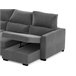 Chaise longue conversível em cama ARAM Cinza