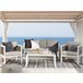 Beliani Conjunto lounge Alumínio BORELLO Branco