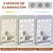 Espelho de Maquilhagem Metal, Vidro e ABS HOMCOM Branco