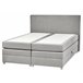 Beliani Cama continental com arrumação Poliéster MINISTER 168x209 Bege