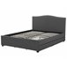 Beliani Cama com estrado Poliéster MONTPELLIER 187x213 Cinza Escuro