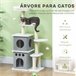 Arranhador para Gatos Melamina de Madeira e Sisal PawHut Cru