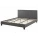 Beliani Cama com estrado Poliéster POITIERS 191x215 Cinza