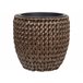 Beliani Conjunto de 3 vasos para plantas BERBERIS Castanho