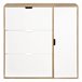 Sapateira MONTBLANC 112x105x23,5cm carvalho e cor branca Branco