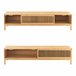 Mesa de TV Videbæk com 2 portas de correr em bambu 160 Natural