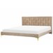 Beliani Cama com estrado Veludo LIMOUX 187x213 Cinza Escuro