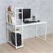 Mesa de escritório contemporânea com estante 120x64 Branco