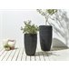 Beliani Conjunto de 2 vasos para plantas CEDRUS Preto
