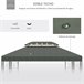 Cobertura de Substituição para Pérgola Poliéster Outsunny 400x300 Cinza