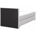 Beliani Cama continental Poliéster ADMIRAL 99x212 Cinza Claro