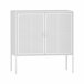 Aparador Castelli com 2 portas de aço perfuradas Branco