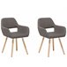 Beliani Silla de comedor CHICAGO Cinza Escuro